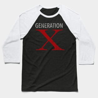 Generation X Distressed Design Baseball T-Shirt